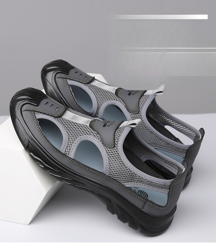 Yaz Nefes Alabilen Erkek Sarılı Sandaletler, Açık Hava Kaymaz Spor Günlük Plaj_voghion.com